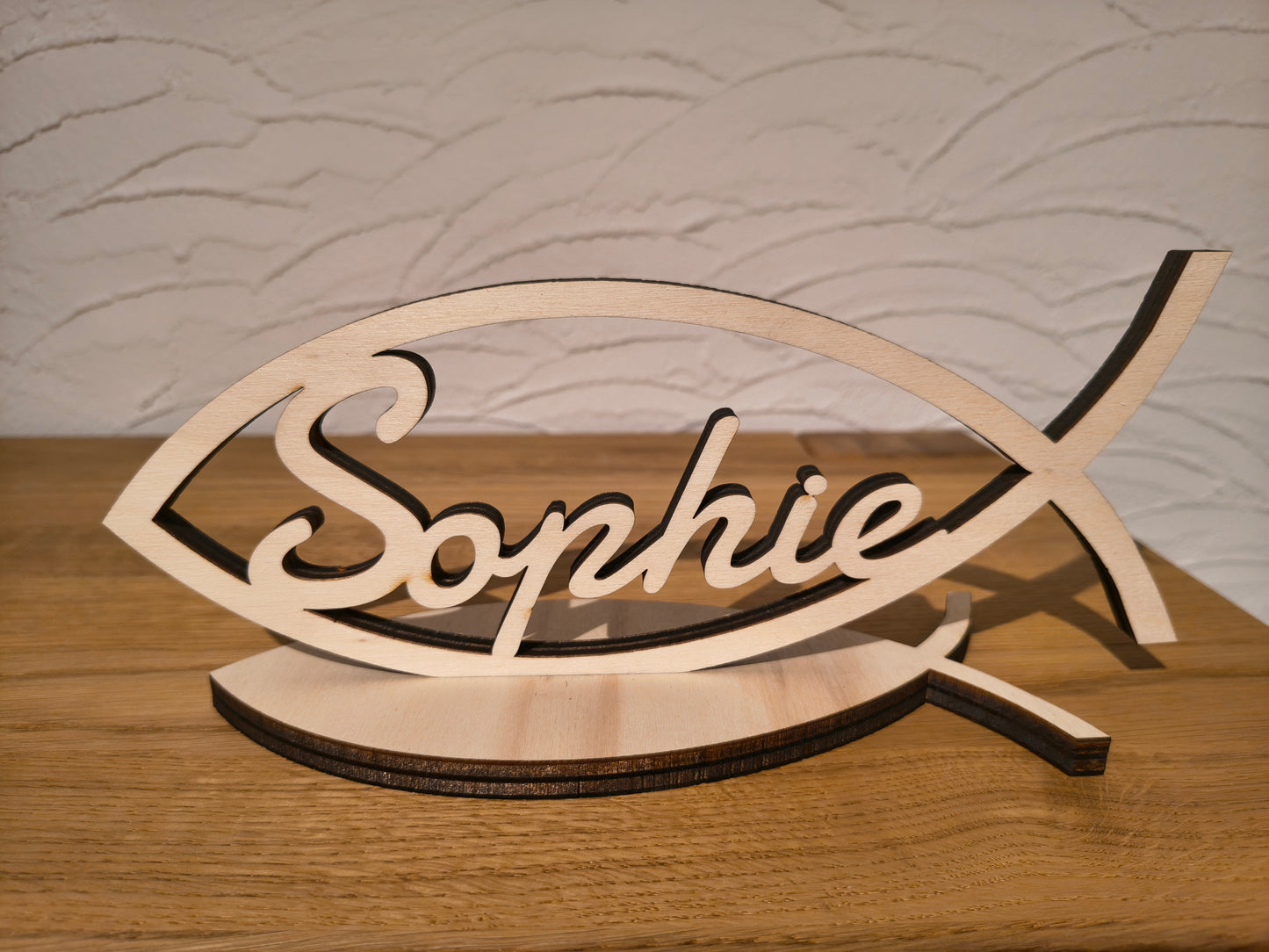 Kommunionsfisch mit Namen | Personalisiertes Geschenk zur Kommunion