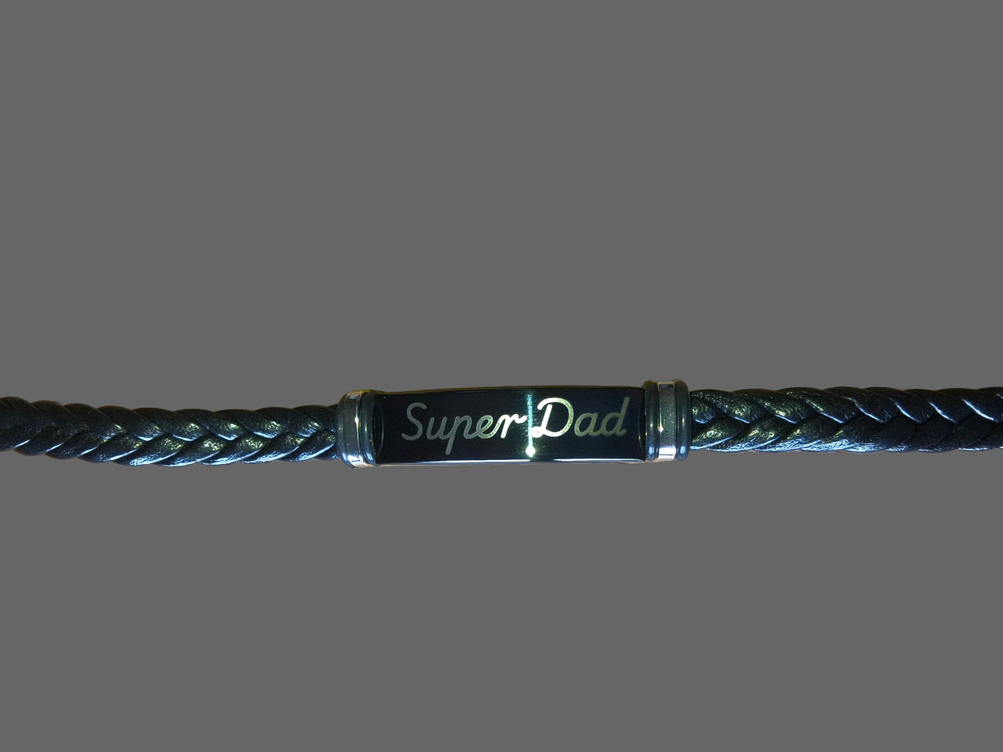 Lederarmband mit Gravur "Super Dad" | Geschenk zum Vatertag